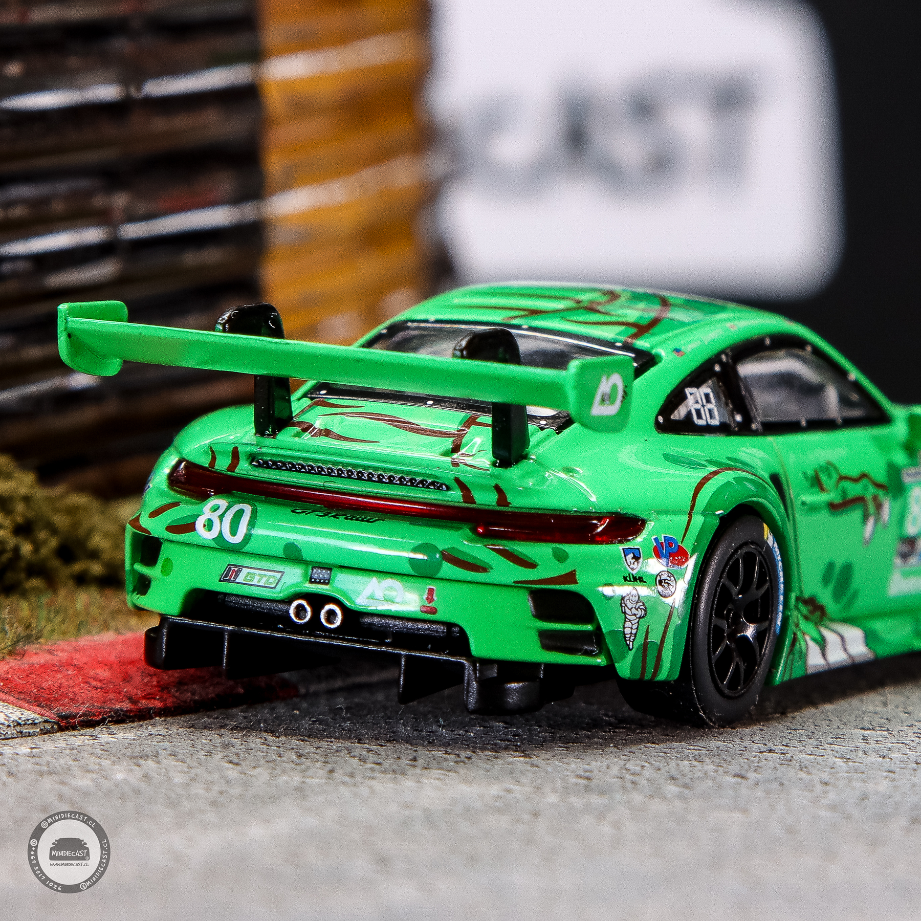 Mini GT 1:64 Porsche 911 GT3 R #80 GTD AO Racing 2023 IMSA Sebring Roxy 12 Hrs- Mijo Exclusives.