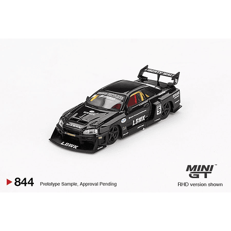 (PREVENTA) Mini GT 1:64 Nissan LB-ER34 Super Silhouette SKYLINE – Black