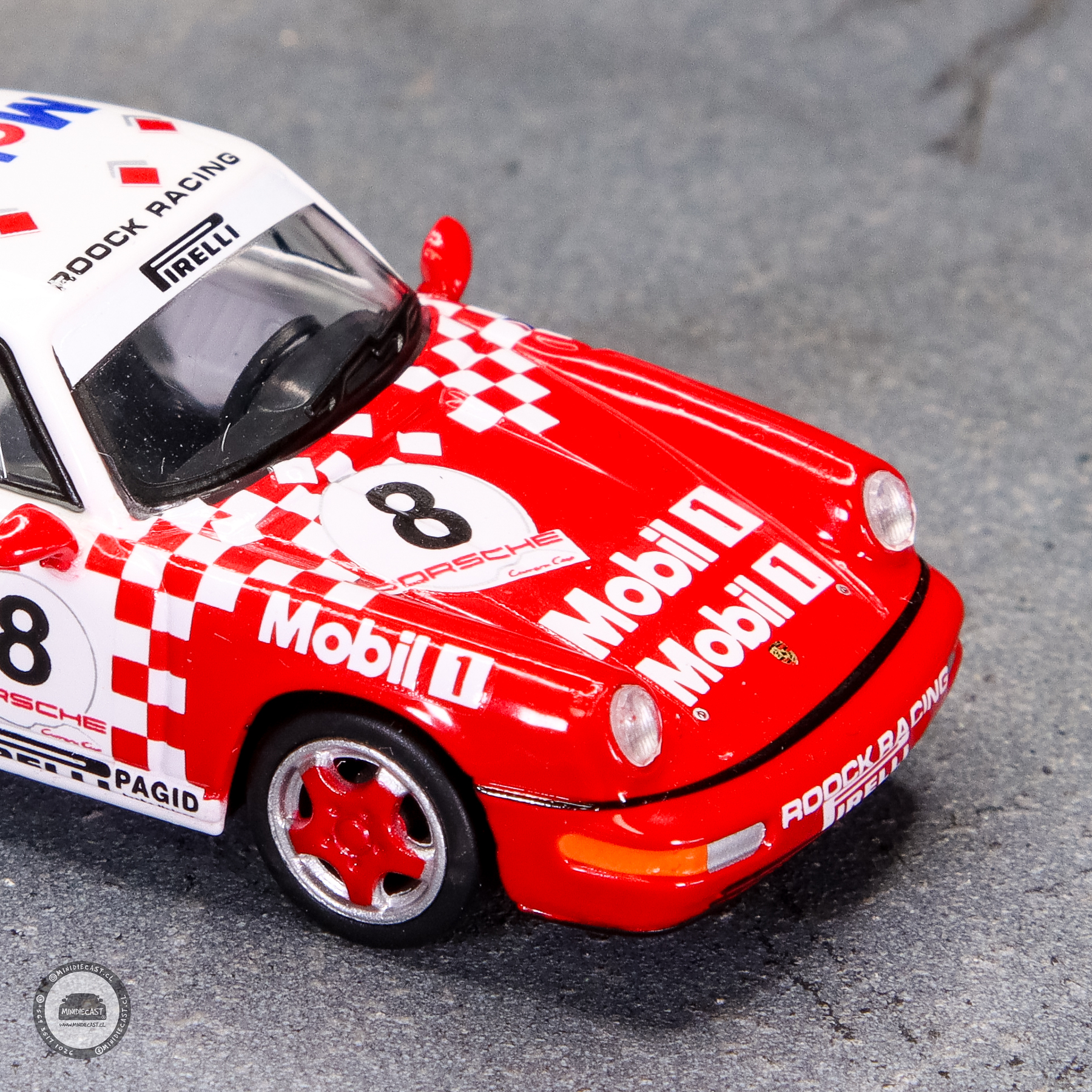 Sparky x Tiny 1/64 Porsche 911 964 Rs Mobil1 Carrera Cup 1992 #8  (Tiny Exclusive).