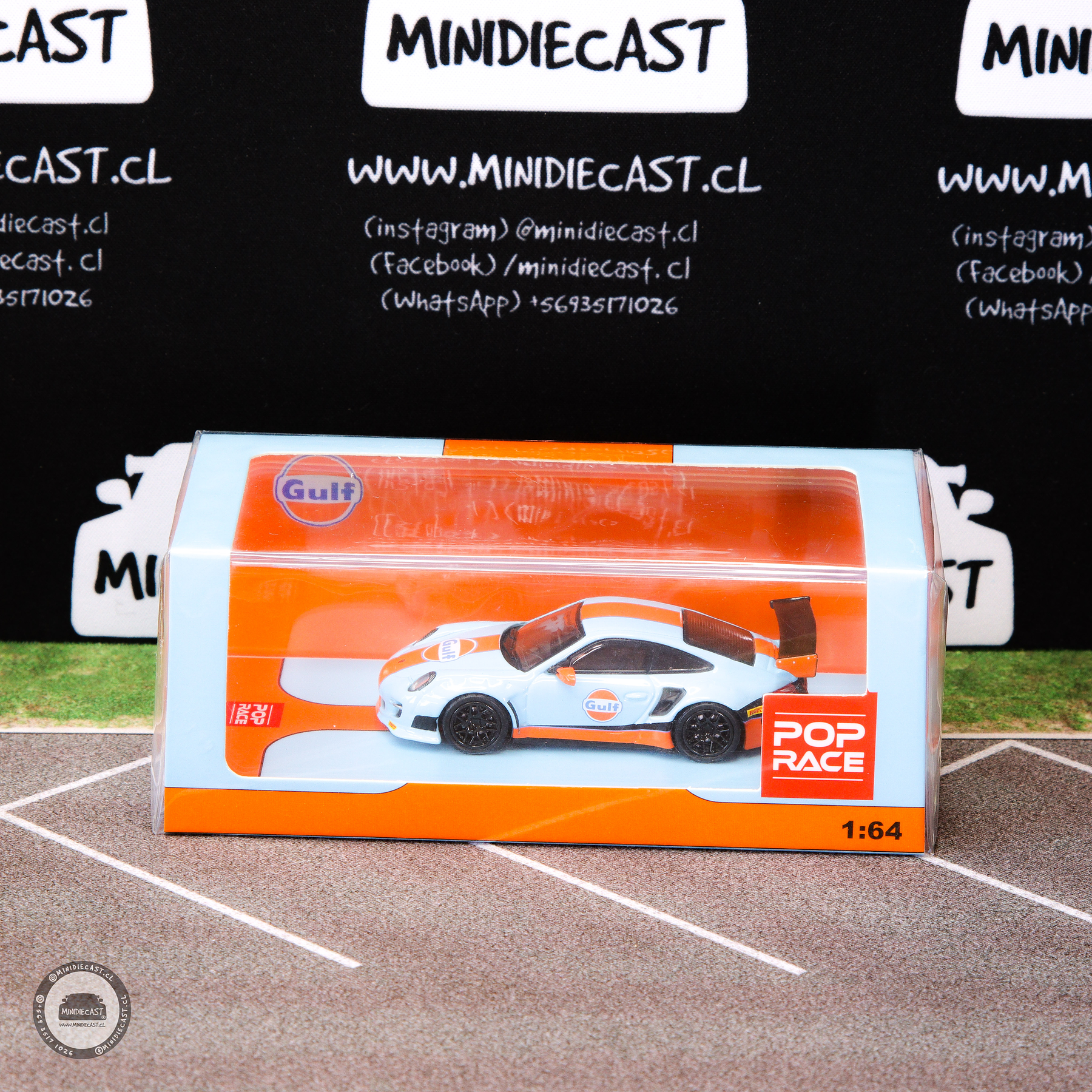 Pop Race 1:64 Porsche LBWK 997 Gulf