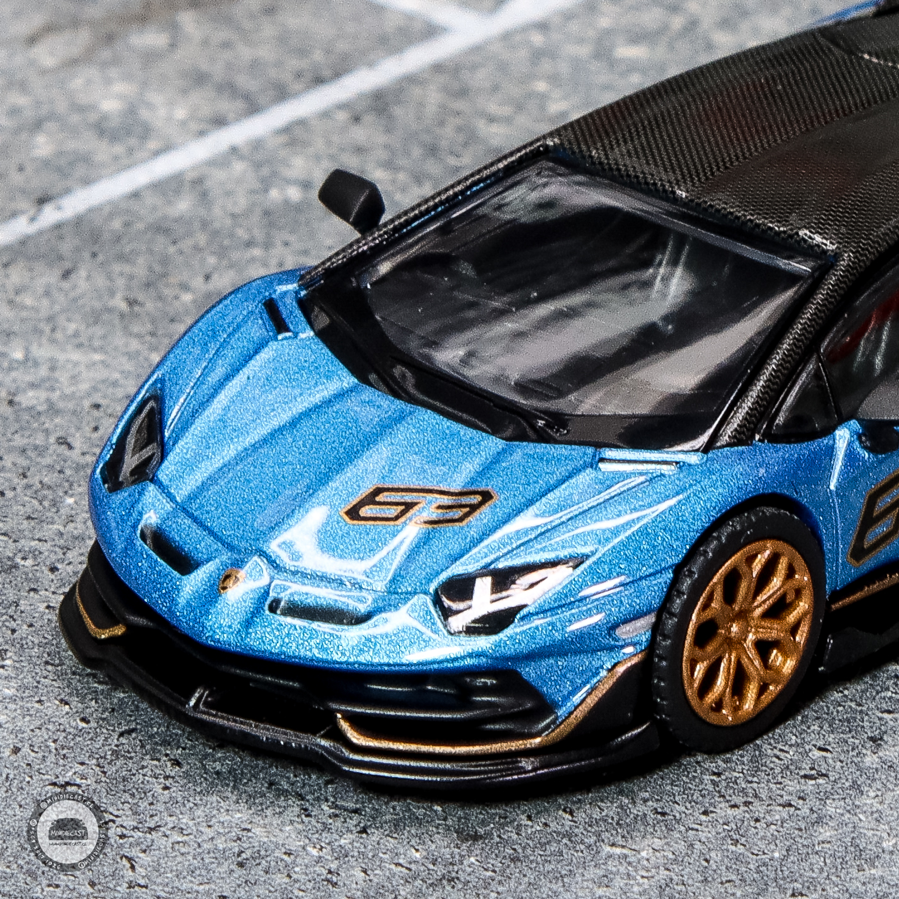 Mini GT 1:64 Lamborghini Aventador SVJ 63 – Blu Aegir – Mijo Exclusives