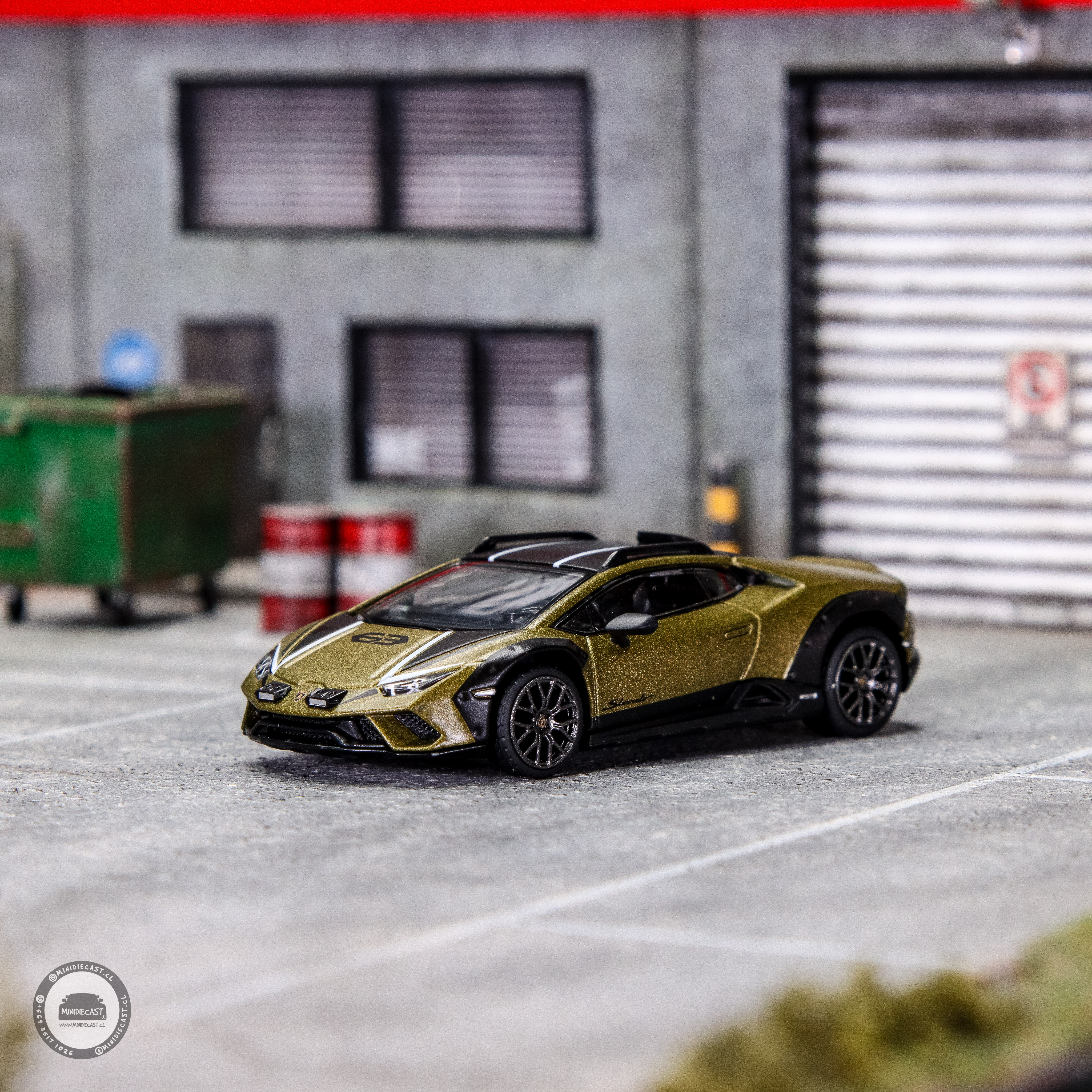Mini GT 1:64 Lamborghini Huracán Sterrato – Verde Gea Matt- Mijo Exclusives.