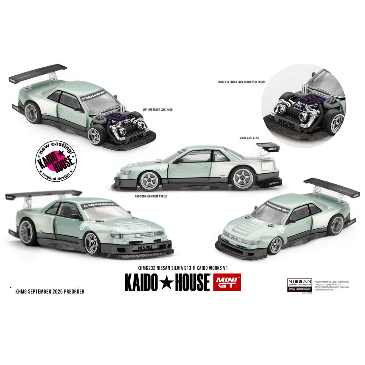 Kaido House x Mini GT Nissan Silvia S13-R KAIDO WORKS V1 – S