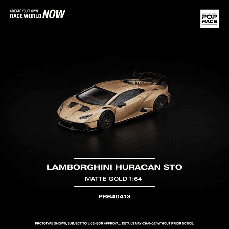 (PREVENTA) Pop Race 1:64 Lamborghini Huracán STO Matte gold