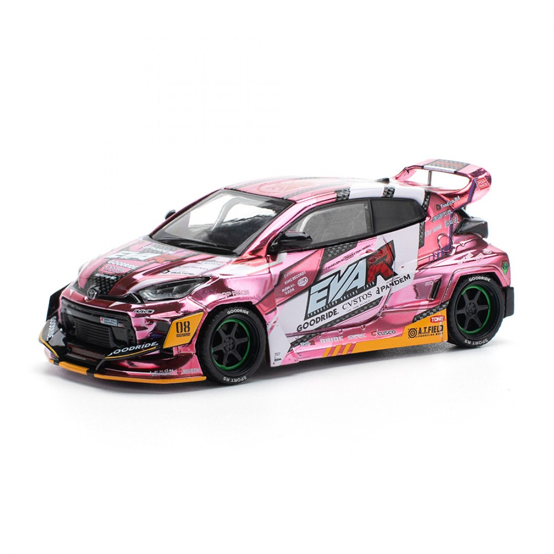 Pop Race 1:64 Toyota Eva RT Production Model Custom TYPE-08 GOODRIDE GR Yaris