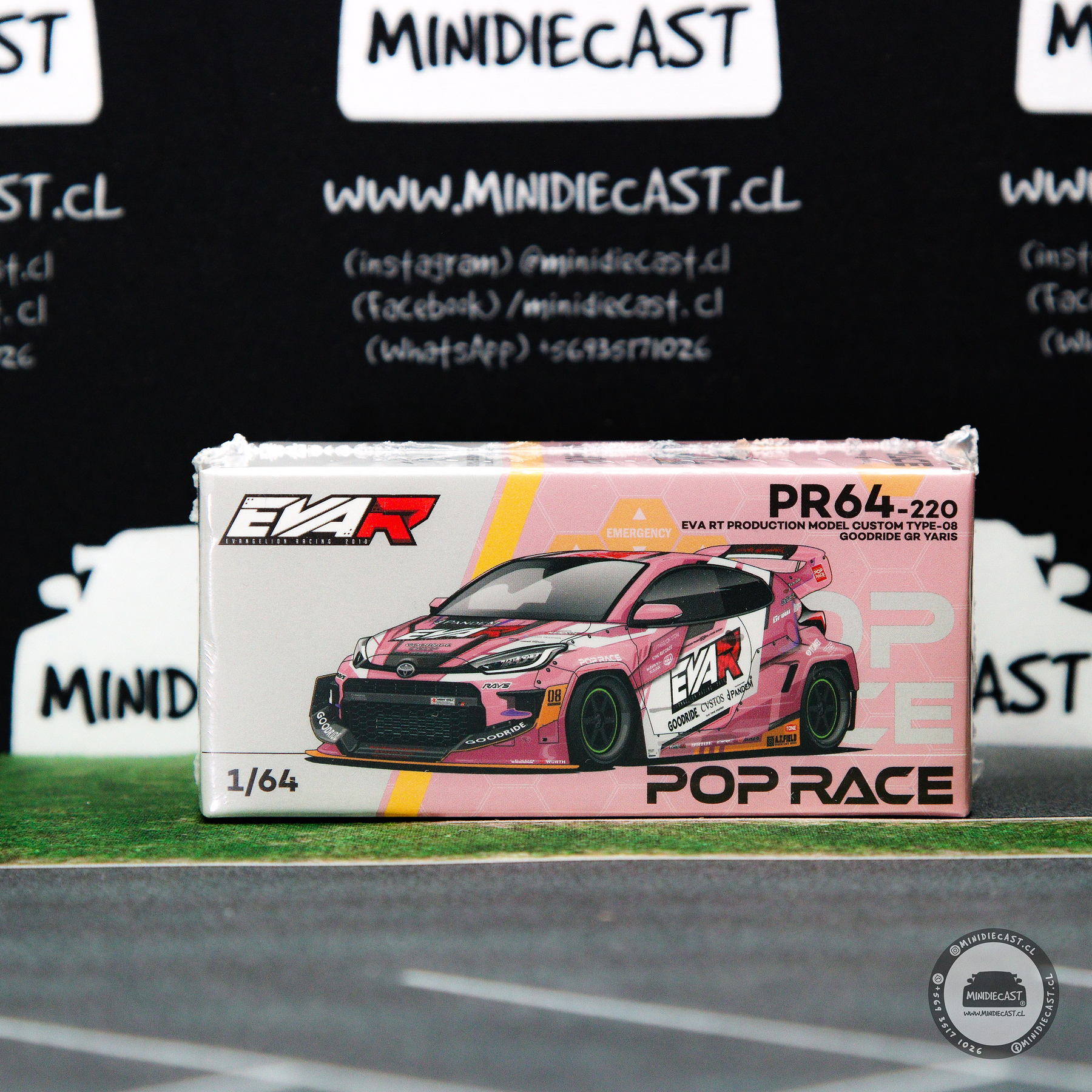 Pop Race 1:64 Toyota Eva RT Production Model Custom TYPE-08 GOODRIDE GR Yaris