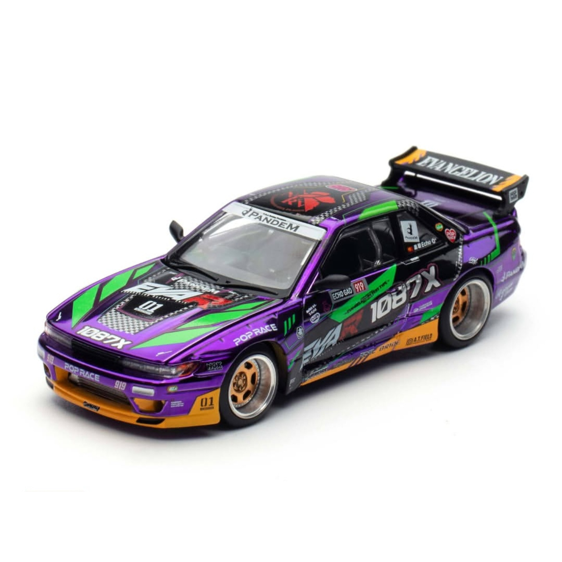 Pop Race 1:64 Nissan EVA RT Test Type-01 1087X Pandem S13 APAxpo 2025