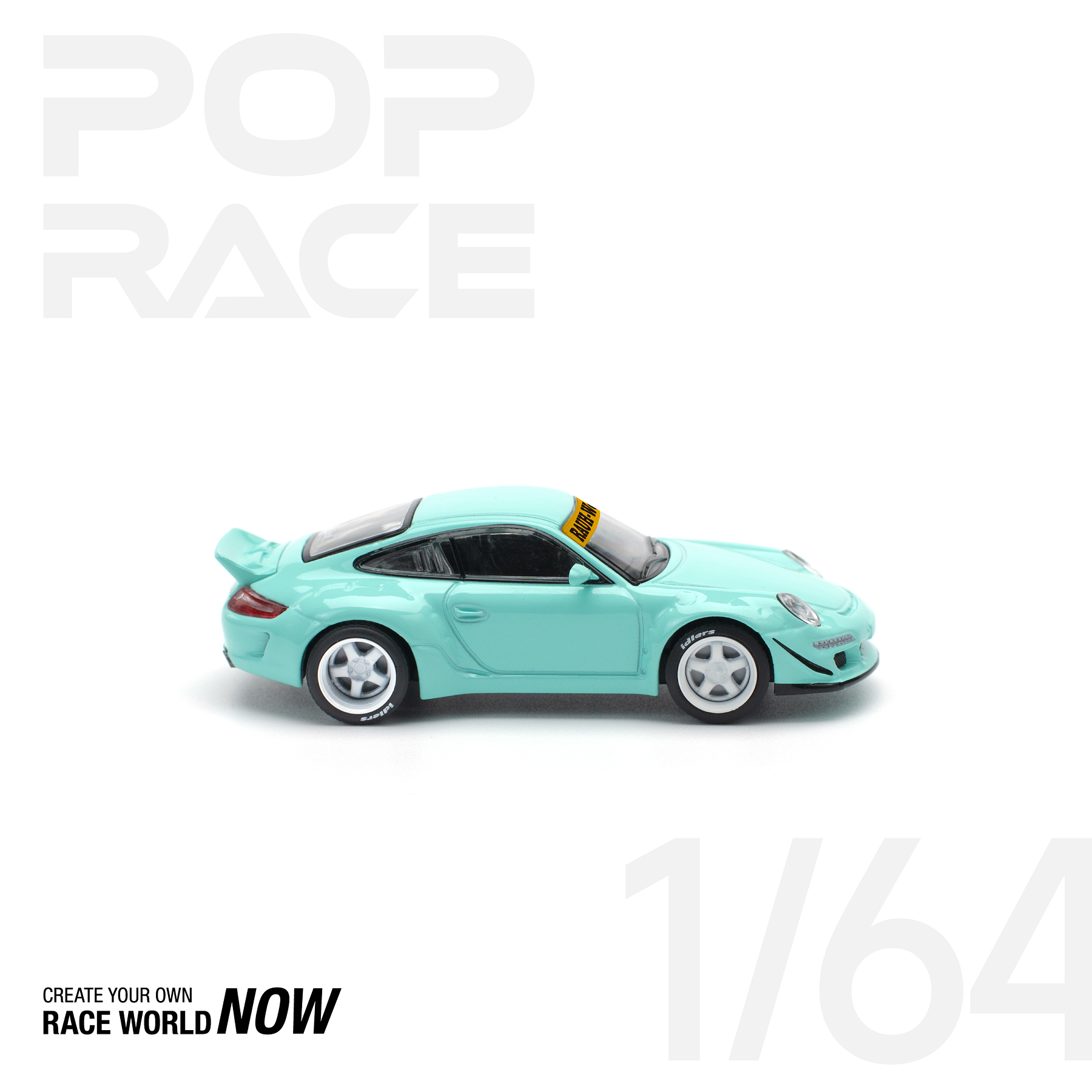 Pop Race 1:64 Porsche RWB 997 Tiffany Blue.