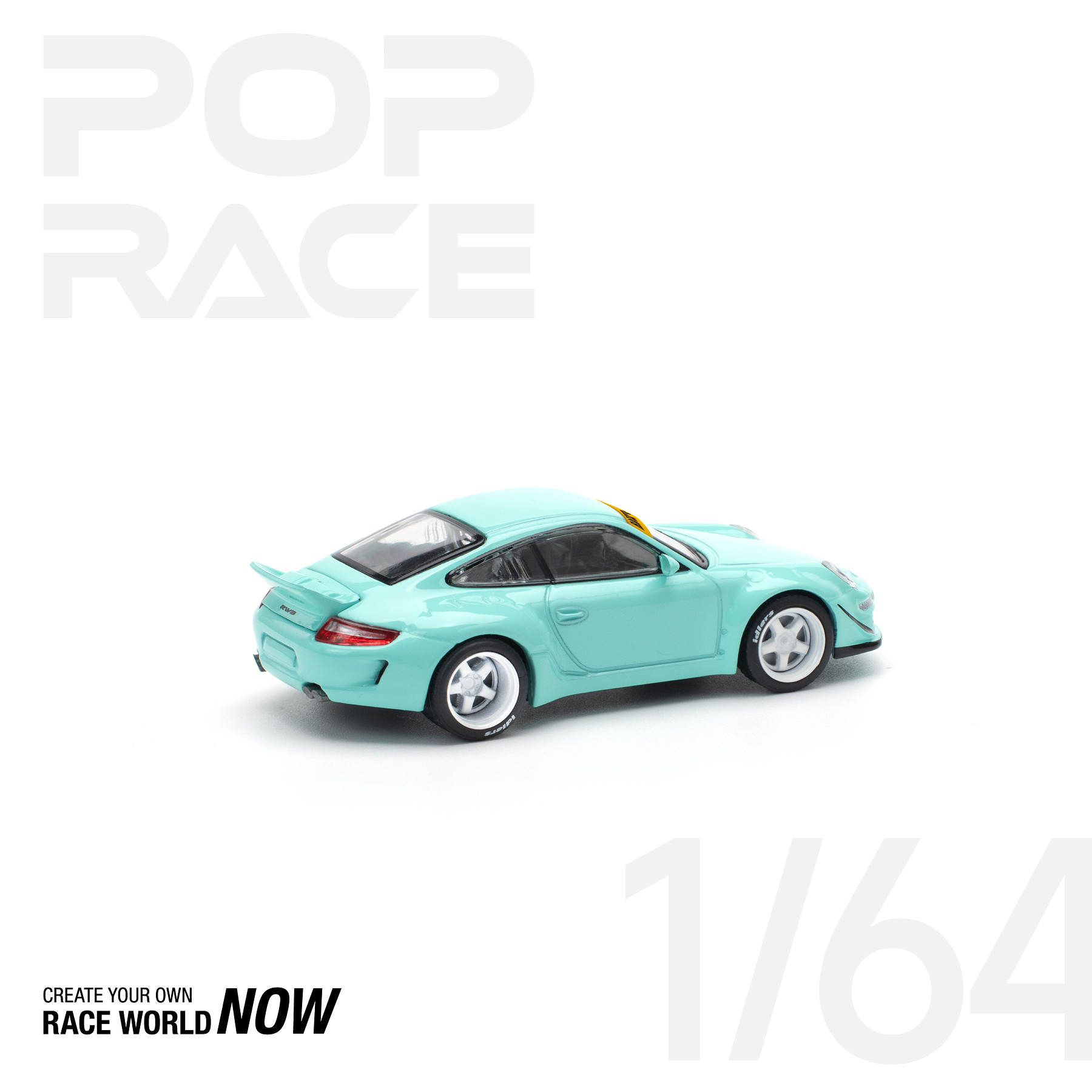 Pop Race 1:64 Porsche RWB 997 Tiffany Blue.