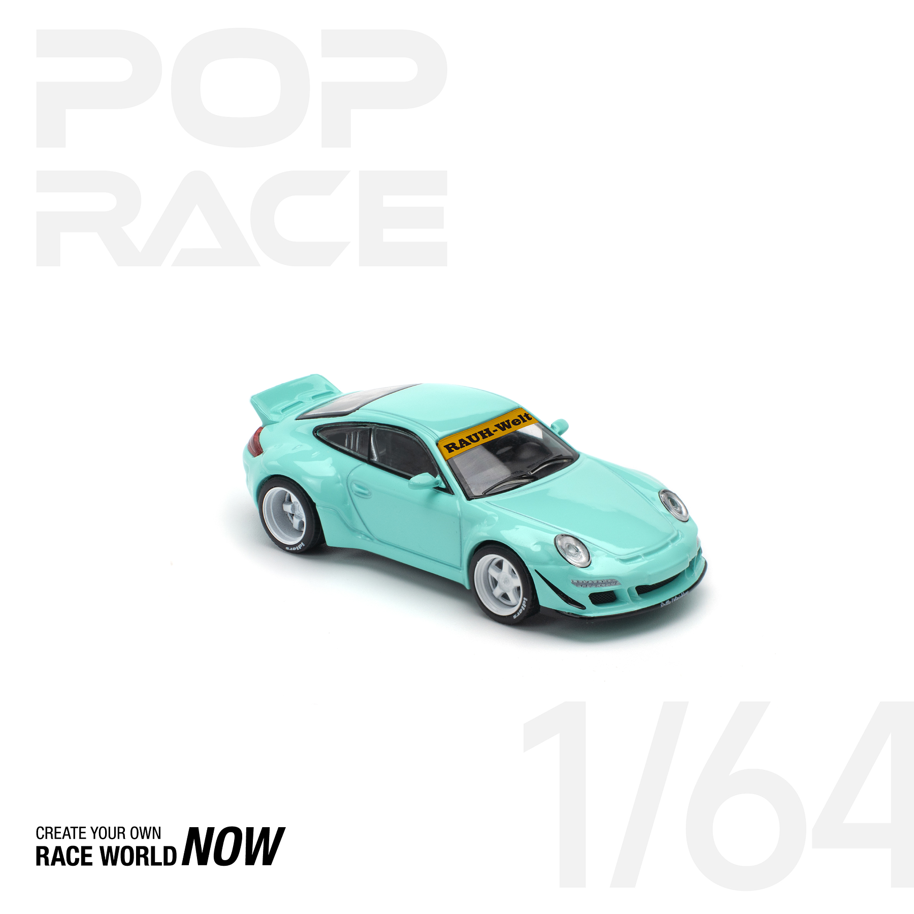 Pop Race 1:64 Porsche RWB 997 Tiffany Blue.