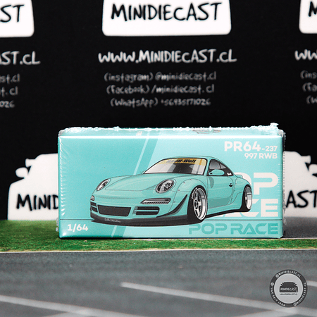 Pop Race 1:64 Porsche RWB 997 Tiffany Blue.