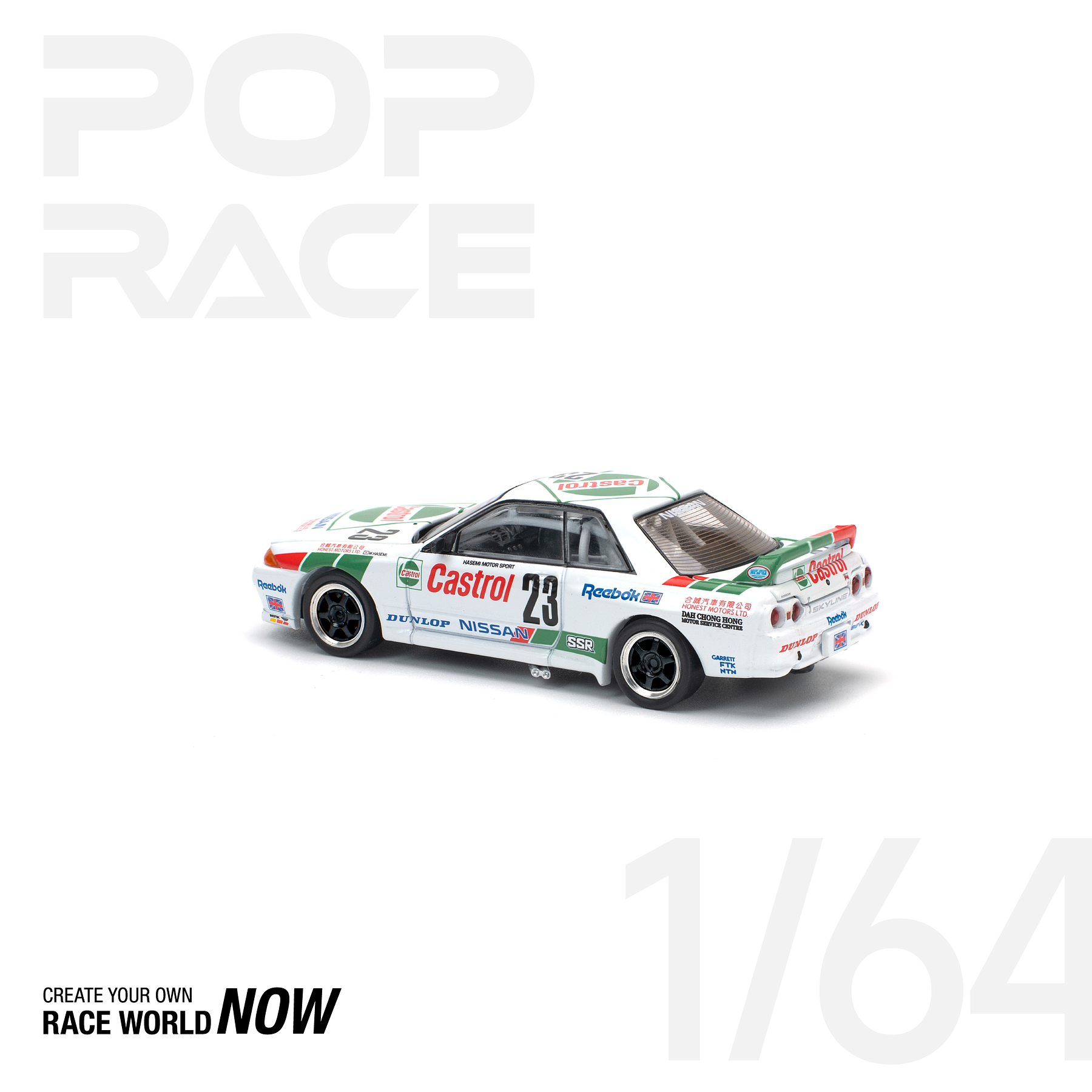 Pop Race 1:64 Nissan GT-R R32 Macau Guia Race 1990 Winner.