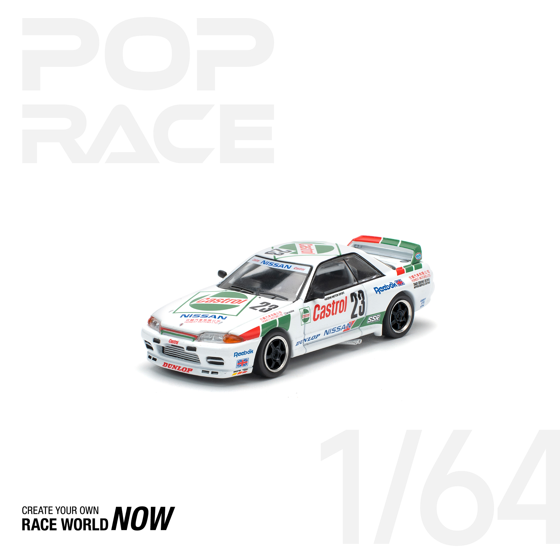 Pop Race 1:64 Nissan GT-R R32 Macau Guia Race 1990 Winner.