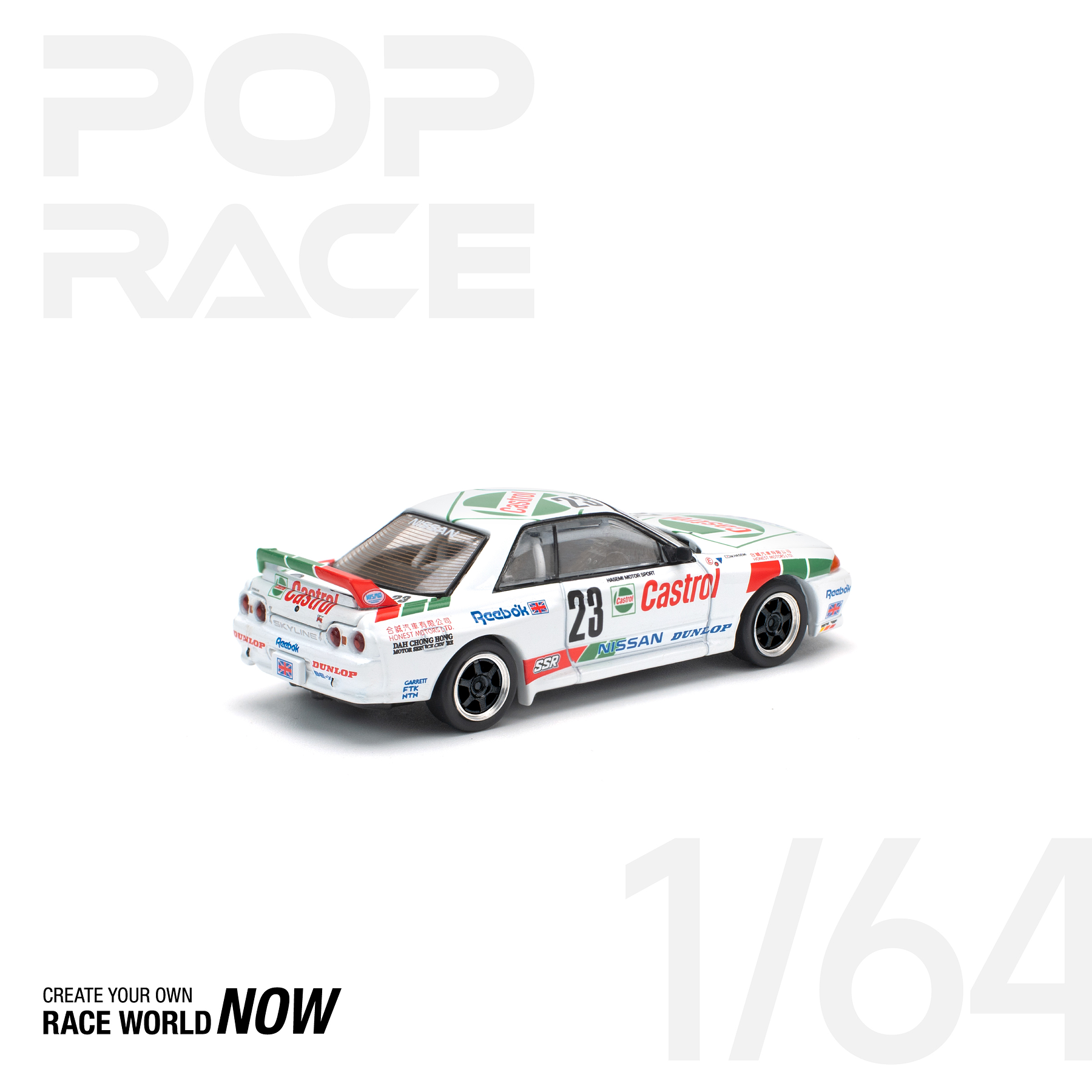 Pop Race 1:64 Nissan GT-R R32 Macau Guia Race 1990 Winner.