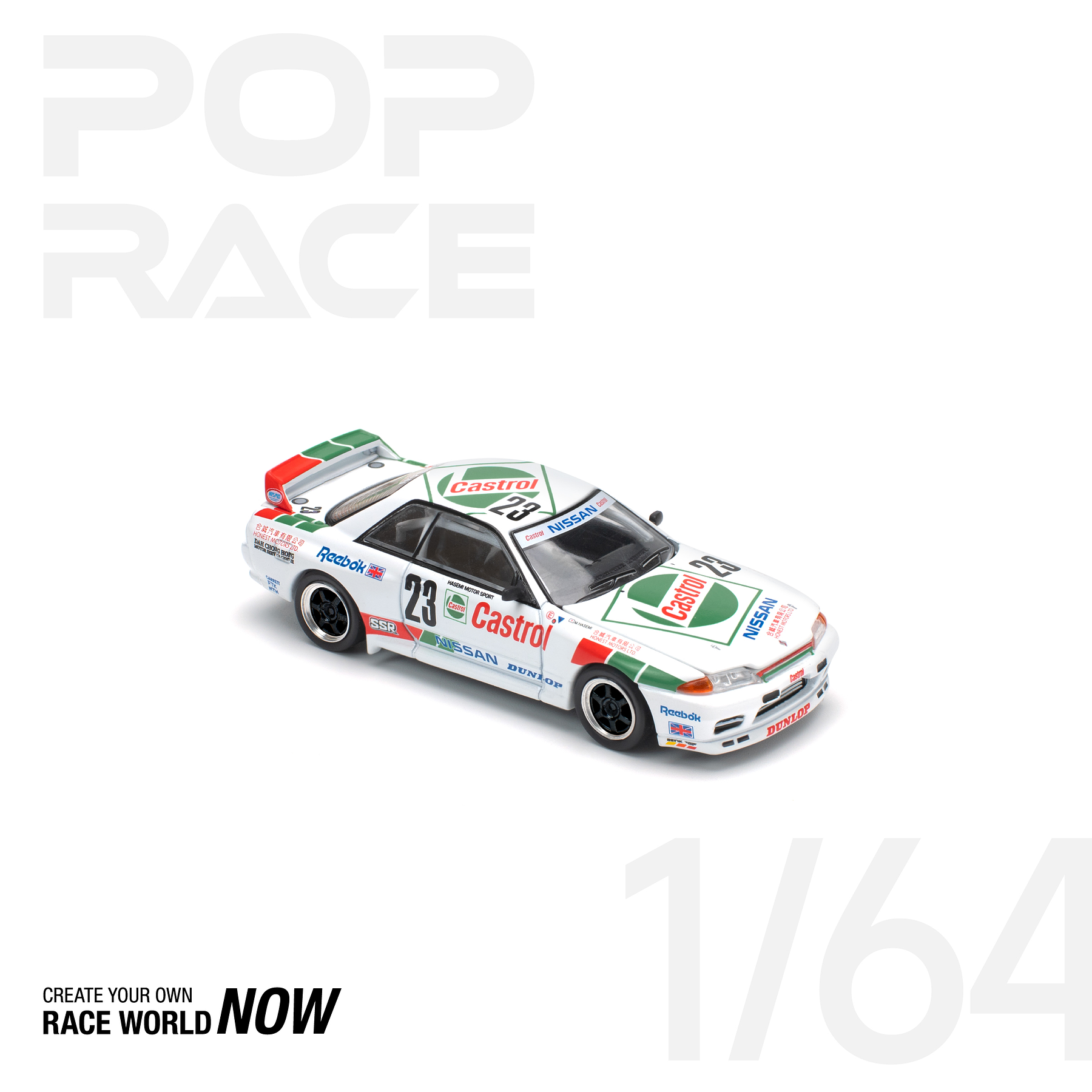 Pop Race 1:64 Nissan GT-R R32 Macau Guia Race 1990 Winner.