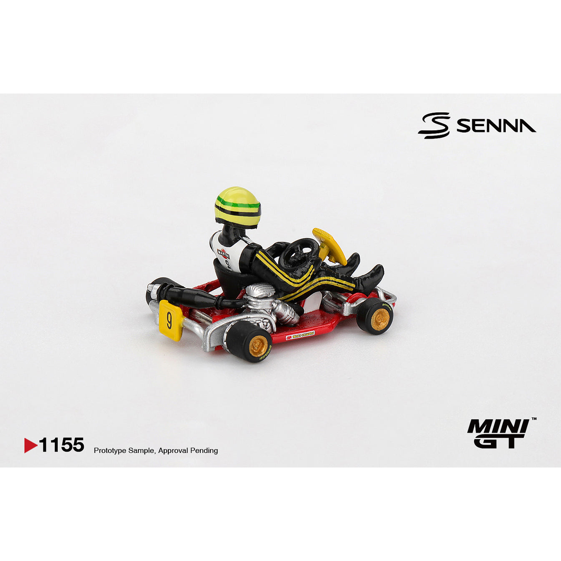 (PREVENTA) Mini GT 1:64 Senna Kart Formula K #9 Ayrton Senna da Silva 1981 Karting World Championship