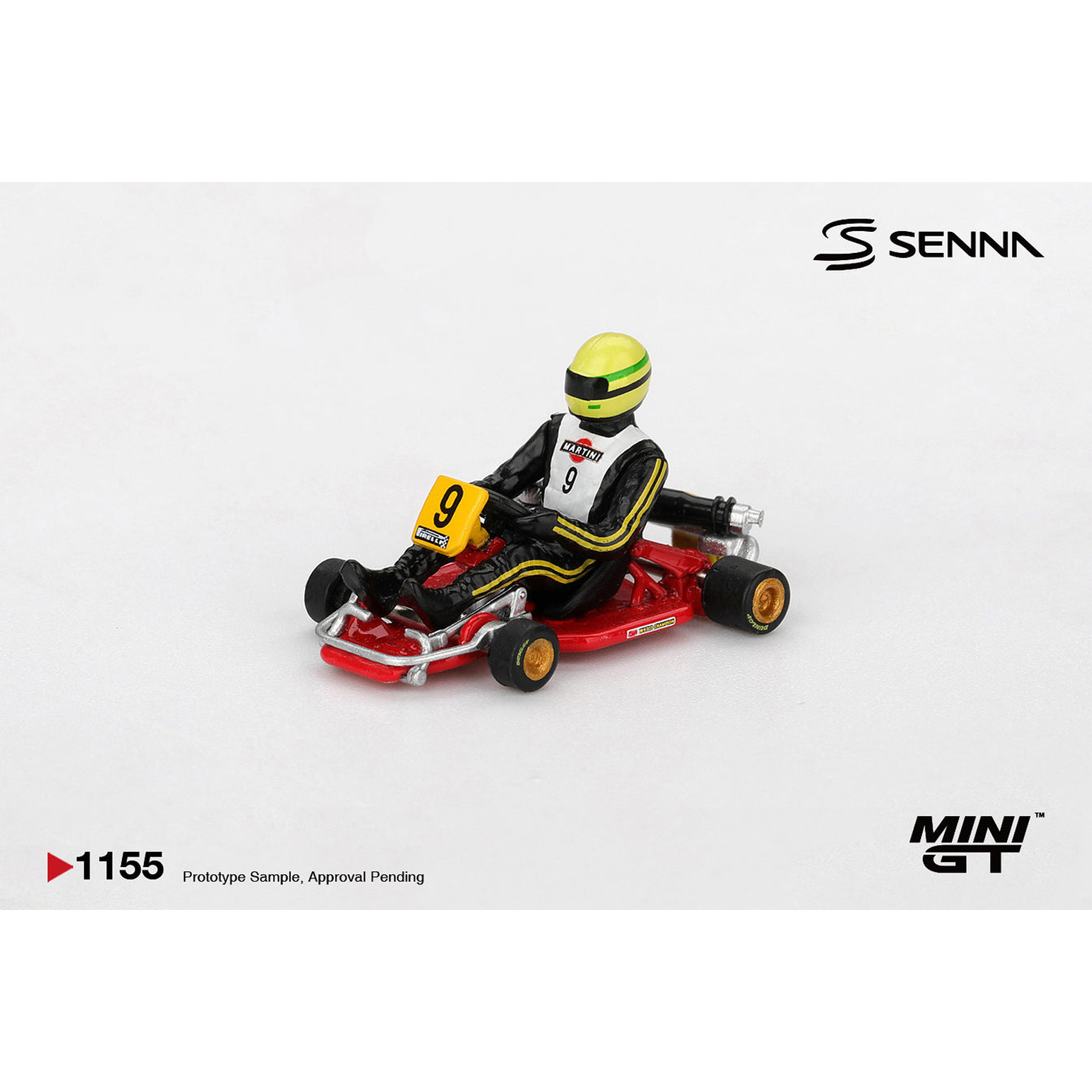 (PREVENTA) Mini GT 1:64 Senna Kart Formula K #9 Ayrton Senna da Silva 1981 Karting World Championship