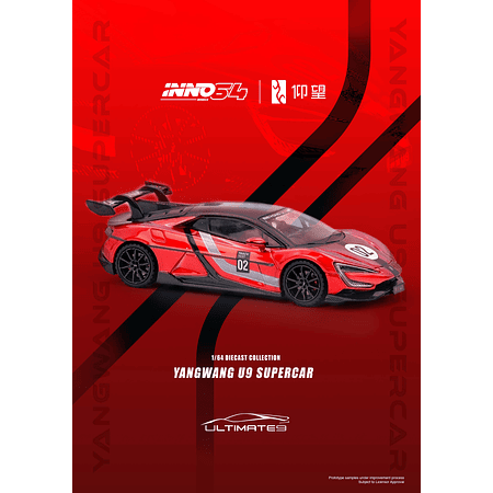 (PREVENTA) Inno64 1:64 YANGWANG U9 Nurburgring Test Car 2025 "World Fastest EV Supercar"