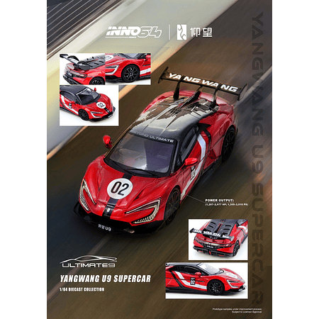 (PREVENTA) Inno64 1:64 YANGWANG U9 Nurburgring Test Car 2025 "World Fastest EV Supercar"