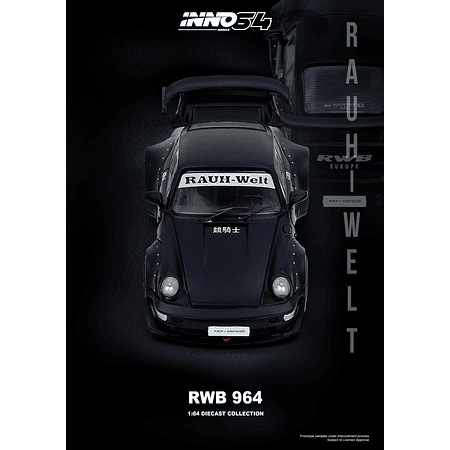 (PREVENTA) Inno64 1:64 Porsche RWB 964 Black Matt