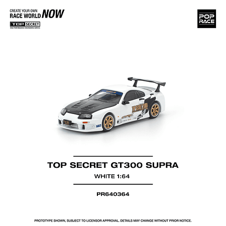 (PREVENTA) Pop Race 1:64 Toyota Supra Top Secret GT300 white