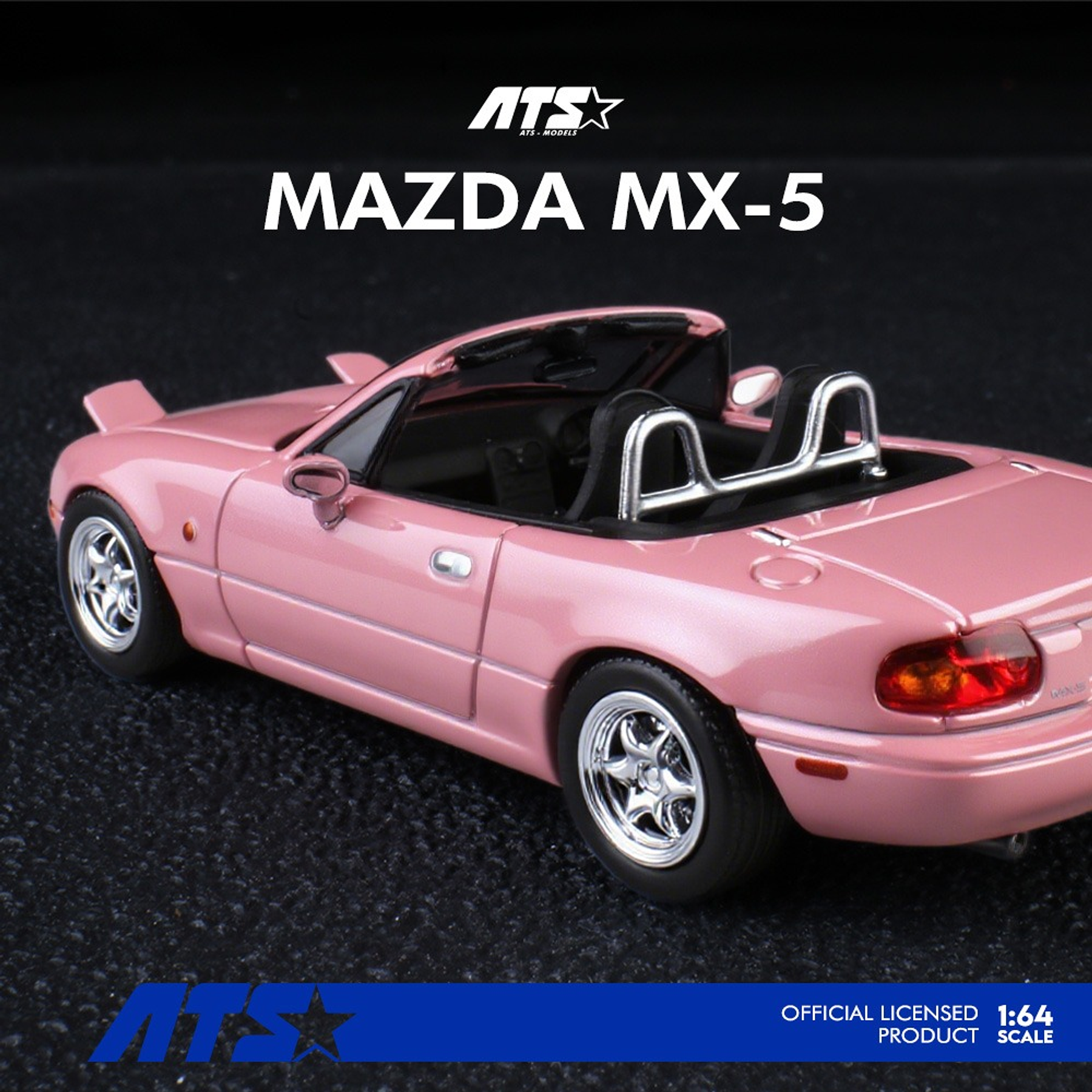 ATS 1:64 Mazda MX-5 Pink with Accessories.