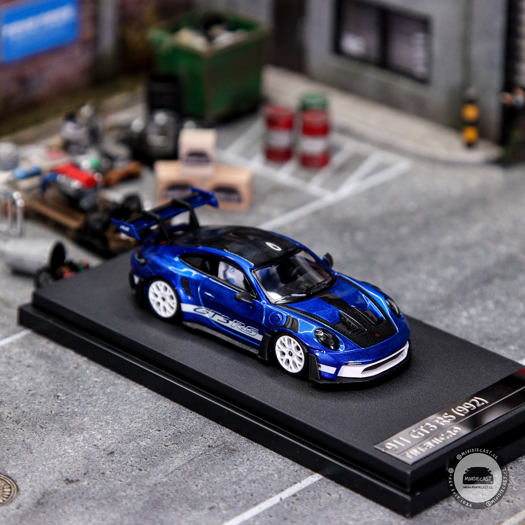 Time Micro1:64 - Porsche 992 GT3 RS San Marino Blue.