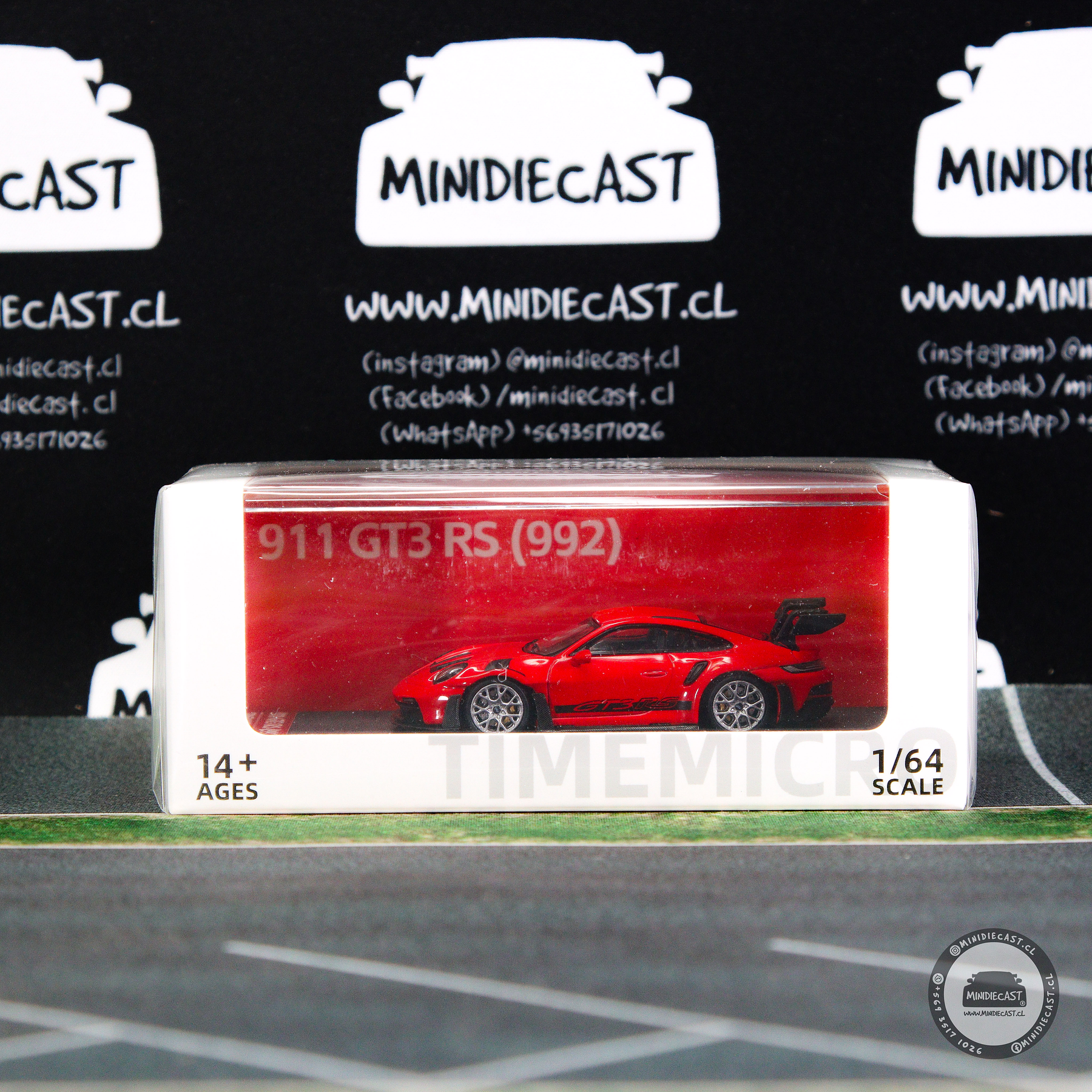Time Micro 1:64 992 GT3 RS Red.