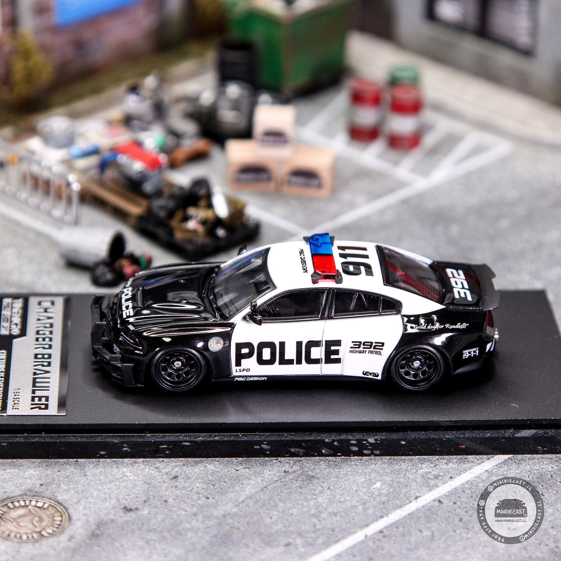 Time Micro 1:64 Dodge Charger LSPD Police Car.