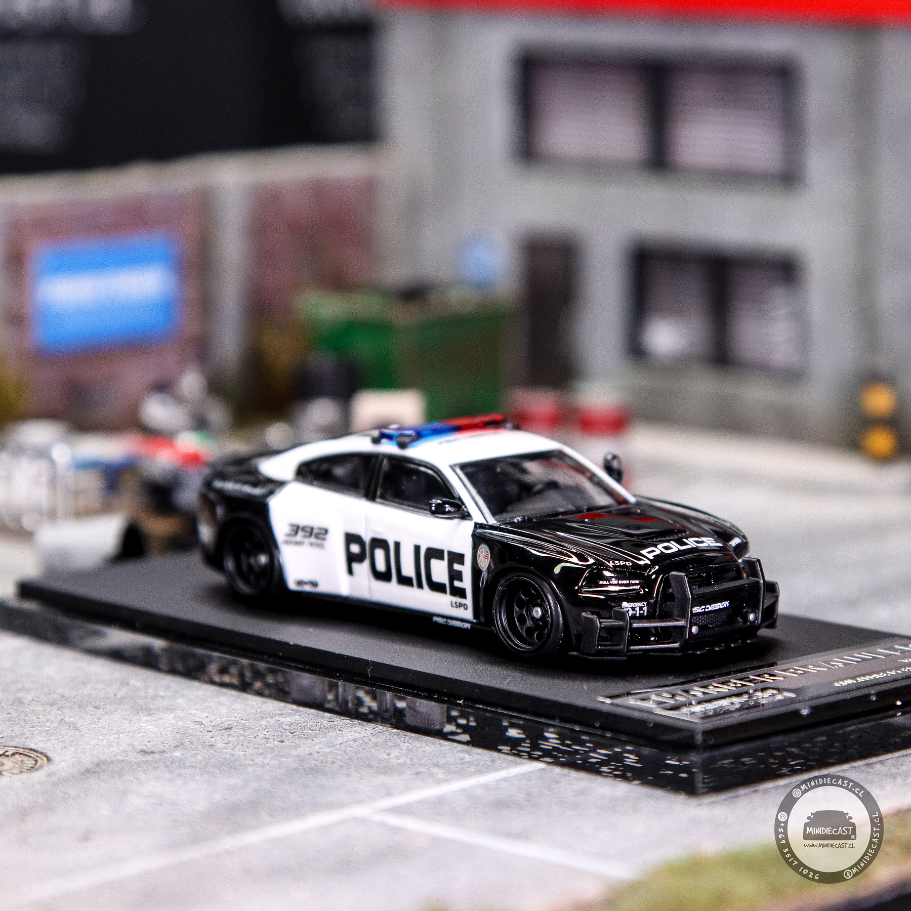 Time Micro 1:64 Dodge Charger LSPD Police Car.