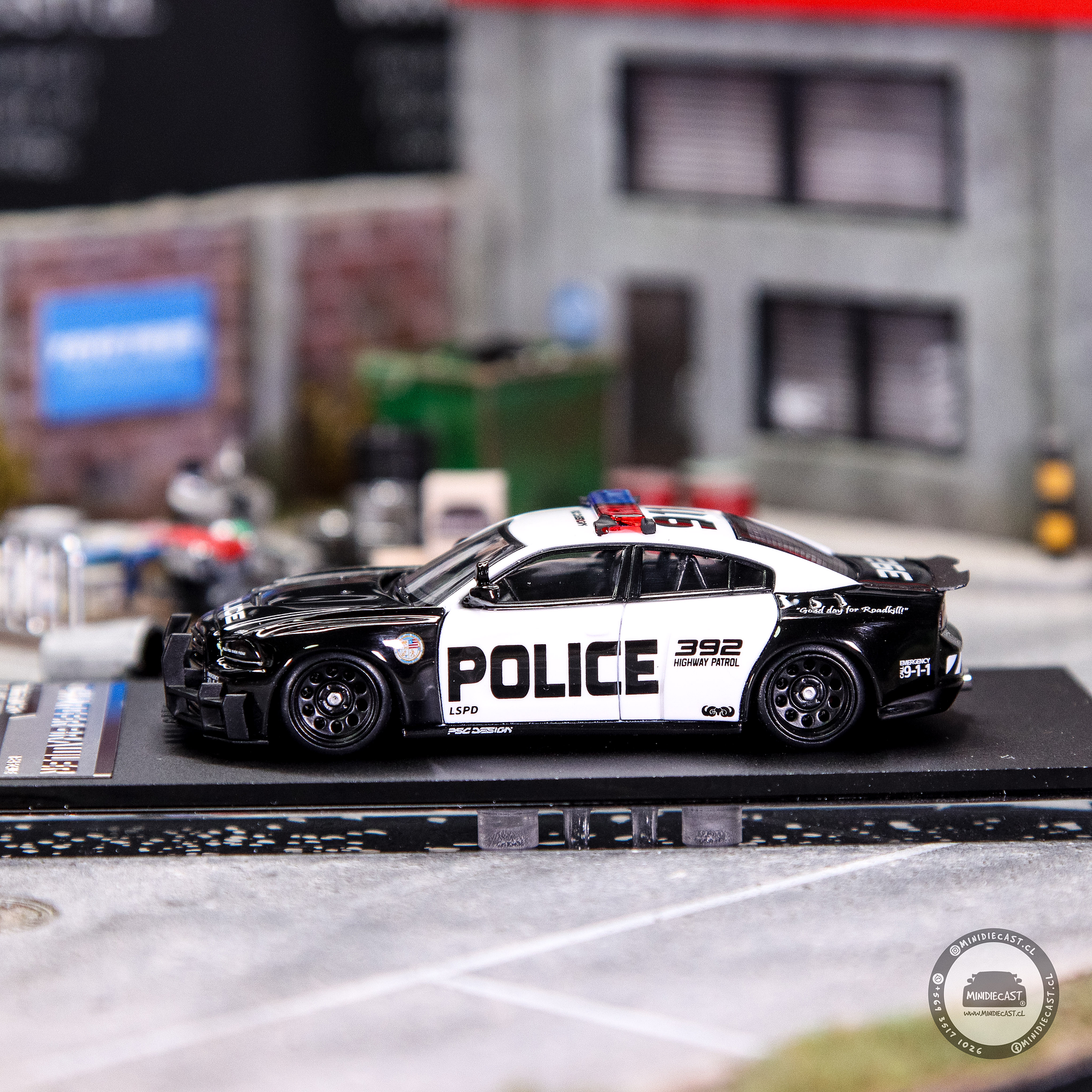 Time Micro 1:64 Dodge Charger LSPD Police Car.