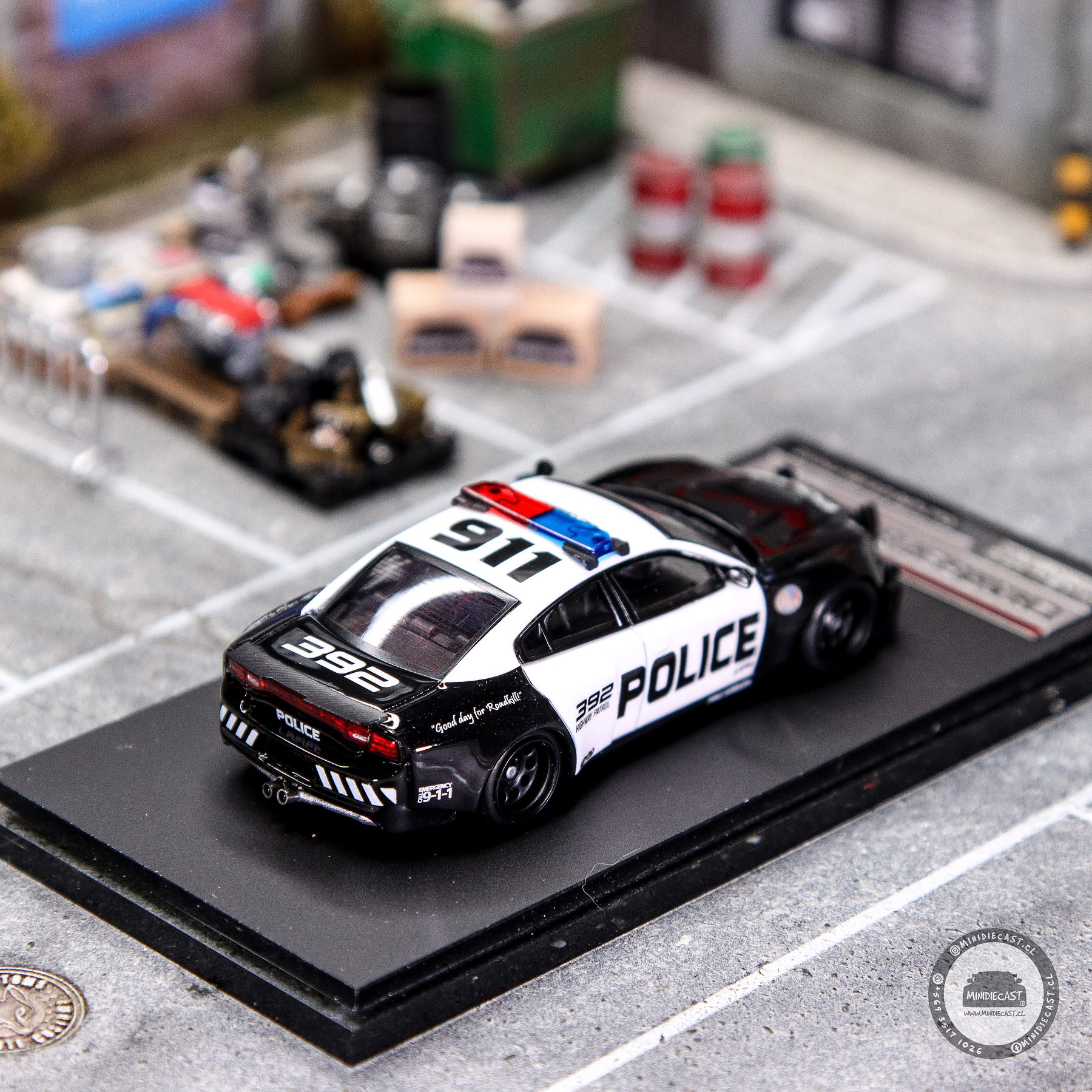 Time Micro 1:64 Dodge Charger LSPD Police Car.
