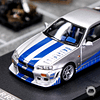 Time Micro 1:64 Skyline GTR R34 Silver blue.