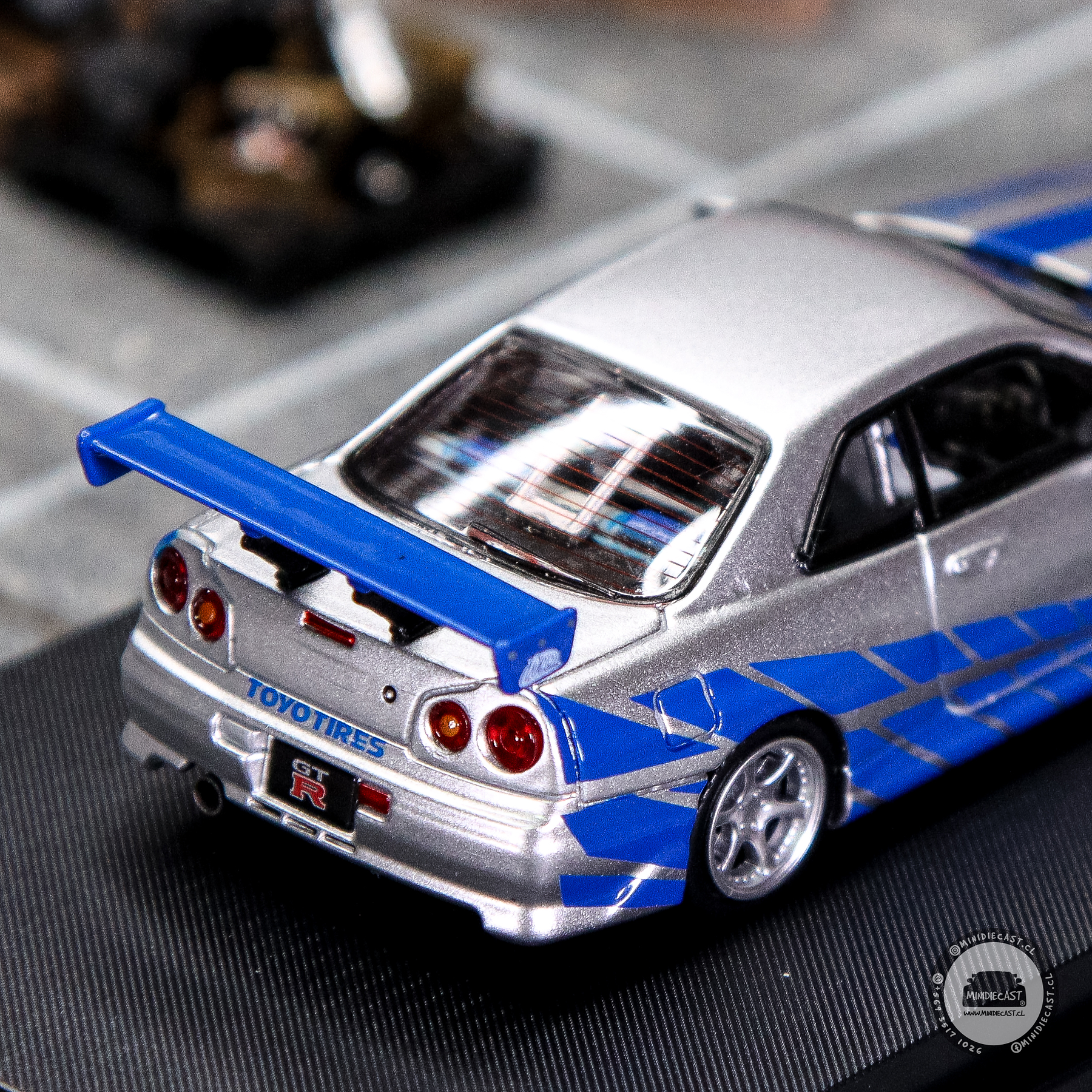 Time Micro 1:64 Skyline GTR R34 Silver blue.