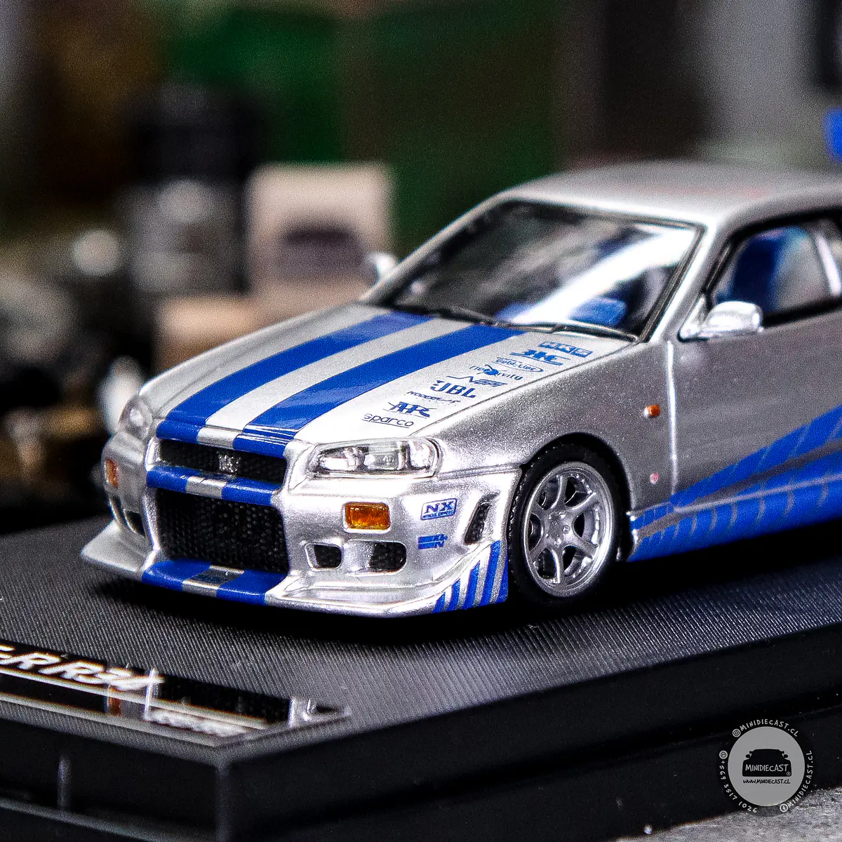 Time Micro 1:64 Skyline GTR R34 Silver blue
