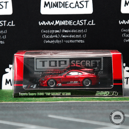 Inno64 1:64 Toyota Supra (A80) "TOP SECRET" Red.