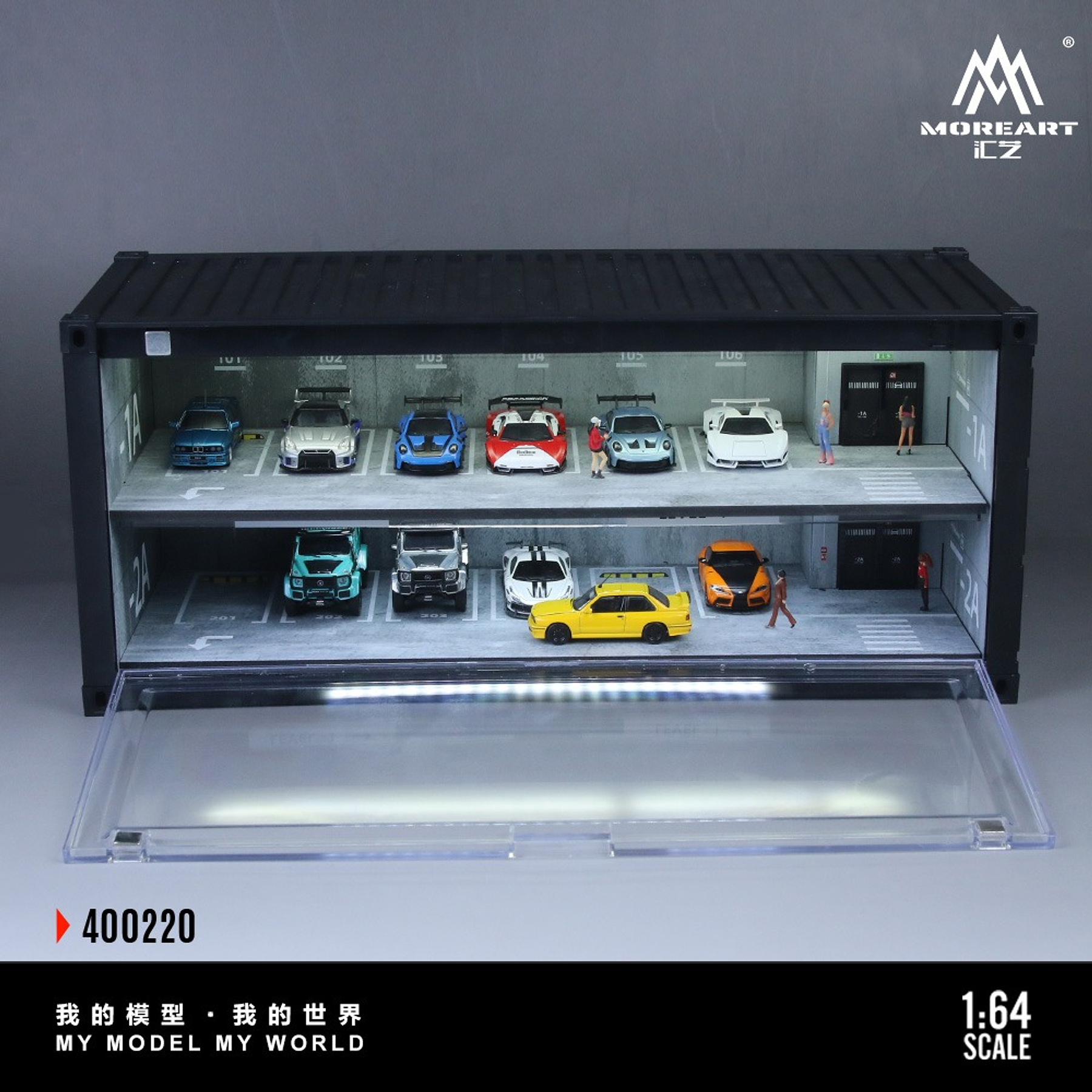 MoreArt Container Underground Parking Garage Simulation Model.