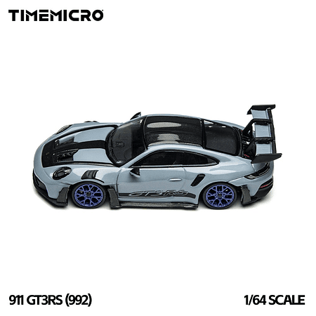 (PREVENTA) Time Micro1:64 992 GT3 RS Polar Gray Simulation Alloy Car Model