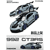 (PREVENTA) Time Micro1:64 992 GT3 RS Polar Gray Simulation Alloy Car Model