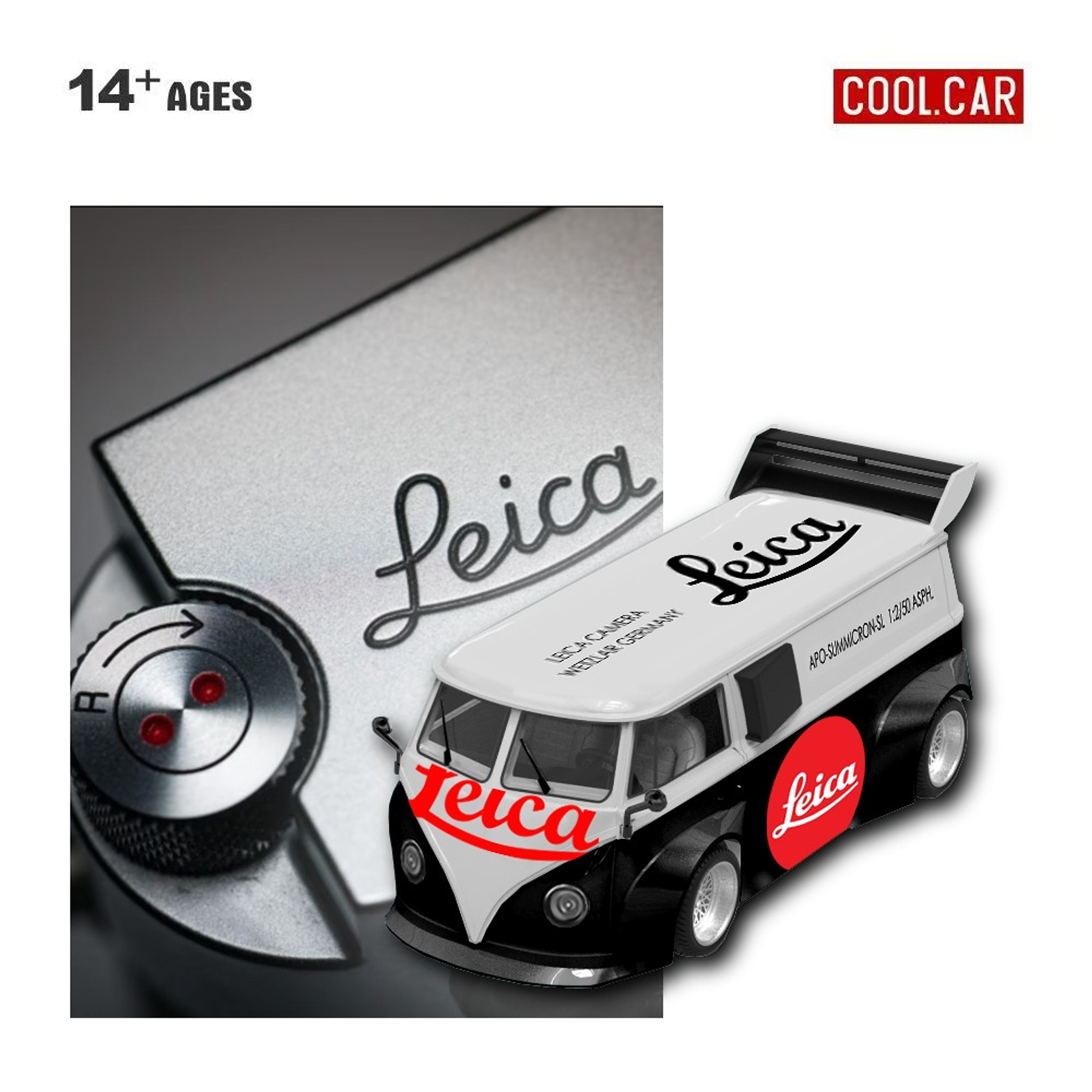 (PREVENTA) Cool Car 1:64 Volkswagen T1 Leica Painted Simulation Alloy Car Model