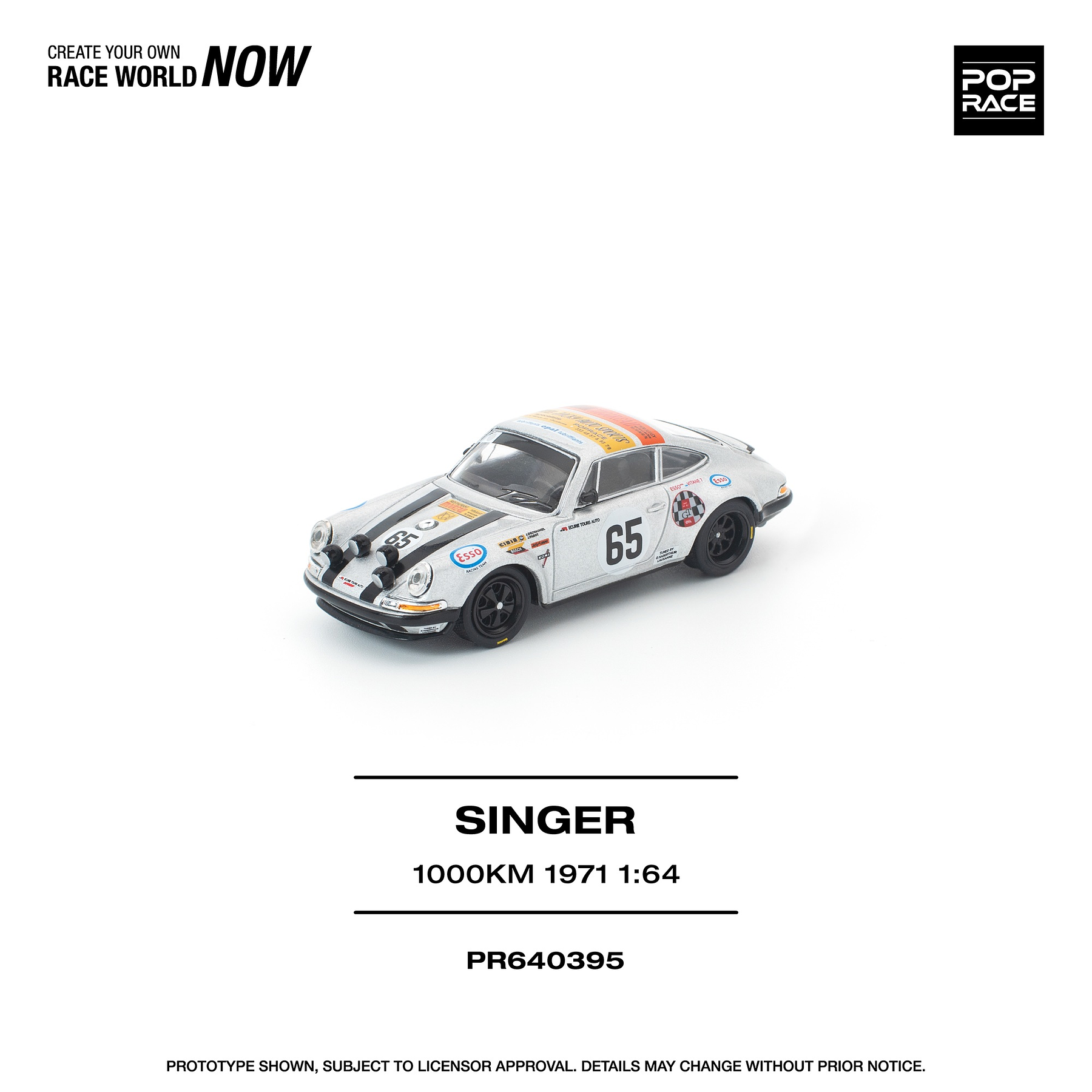 (PREVENTA) Pop Race 1:64 Porsche Singer SpA 1000km 1971