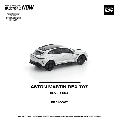 (PREVENTA) Pop Race 1:64 Aston Martin DBX 707 Silver