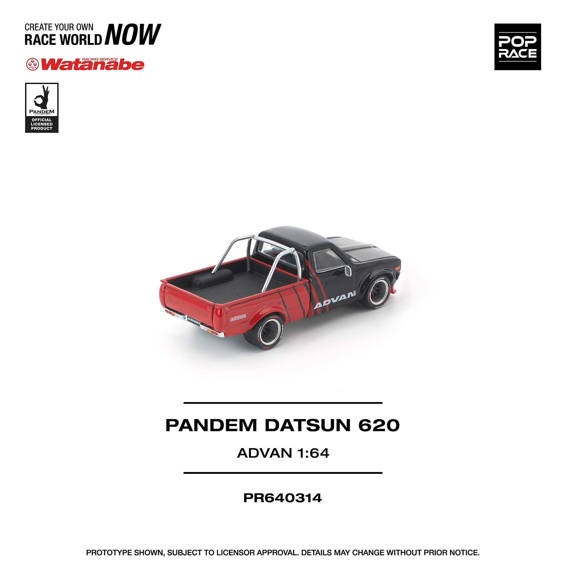 (PREVENTA) Pop Race 1:64 Pandem Datsun 620 Advan