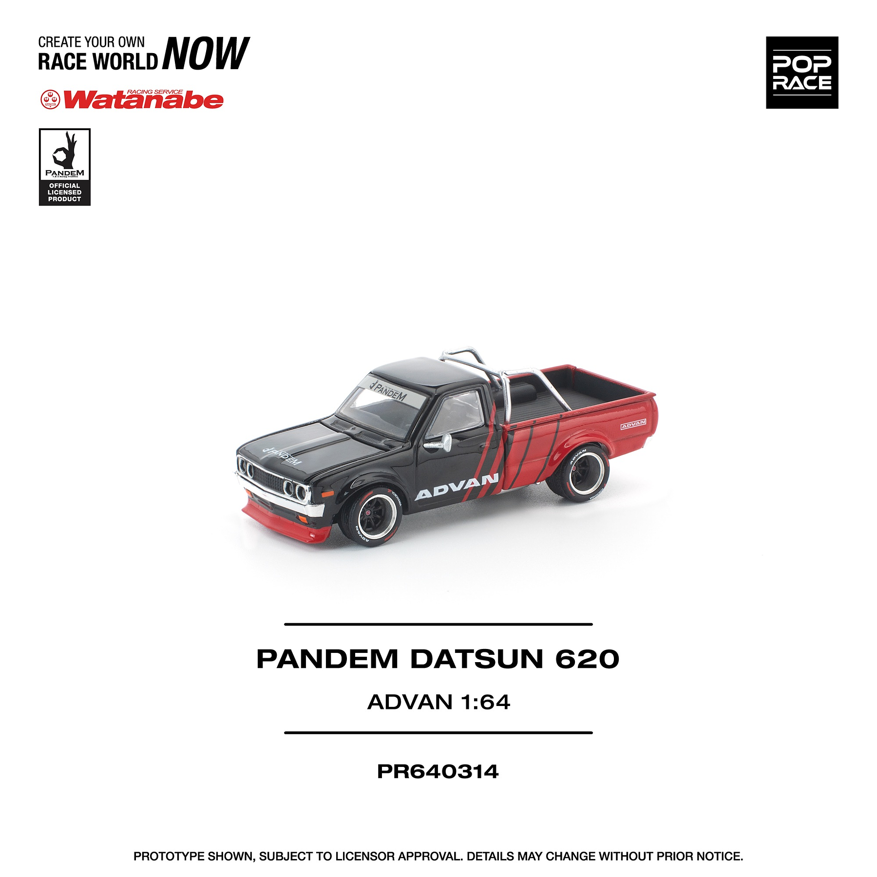 (PREVENTA) Pop Race 1:64 Pandem Datsun 620 Advan