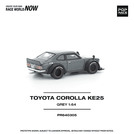 (PREVENTA) Pop Race 1:64 Toyota Corolla KE25 matte grey