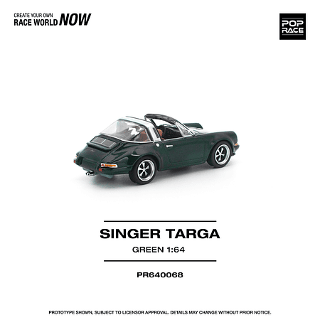 (PREVENTA) Pop Race 1:64 Porsche Singer Targa green