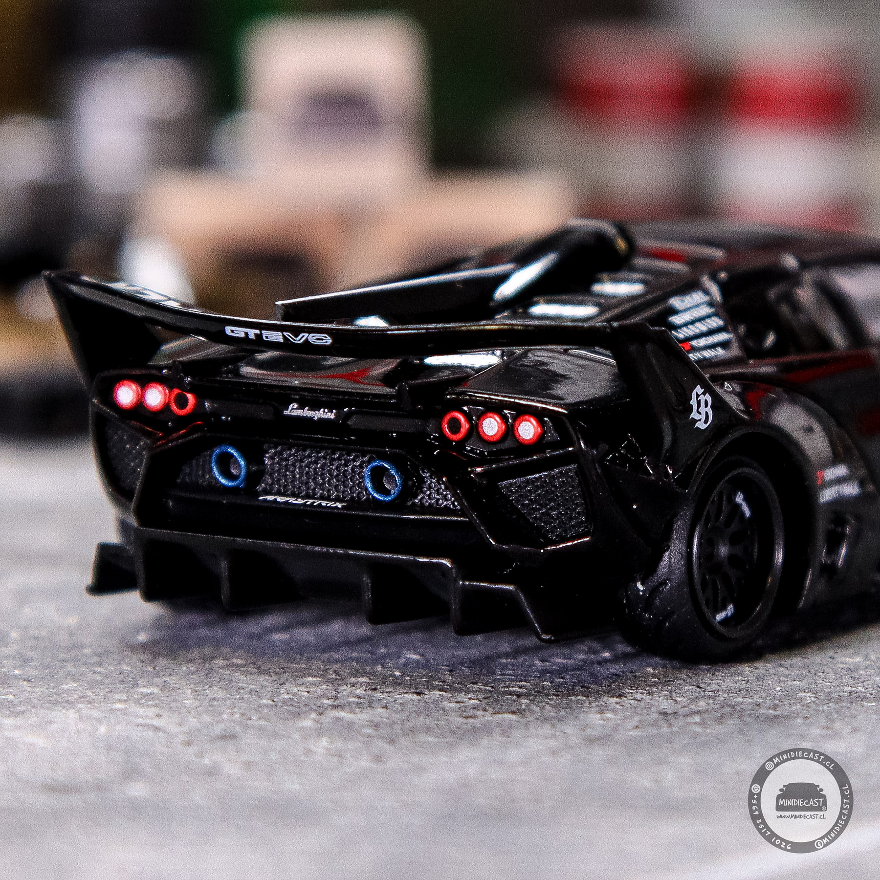 Mini GT 1:64 Lamborghini LB-Silhouette Works Murcielago GT- Evo Black- Mijo Exclusives.