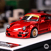 Aurora Model 1:64 Porsche RWB 964 Candy Powder Red Metallic with Figure.