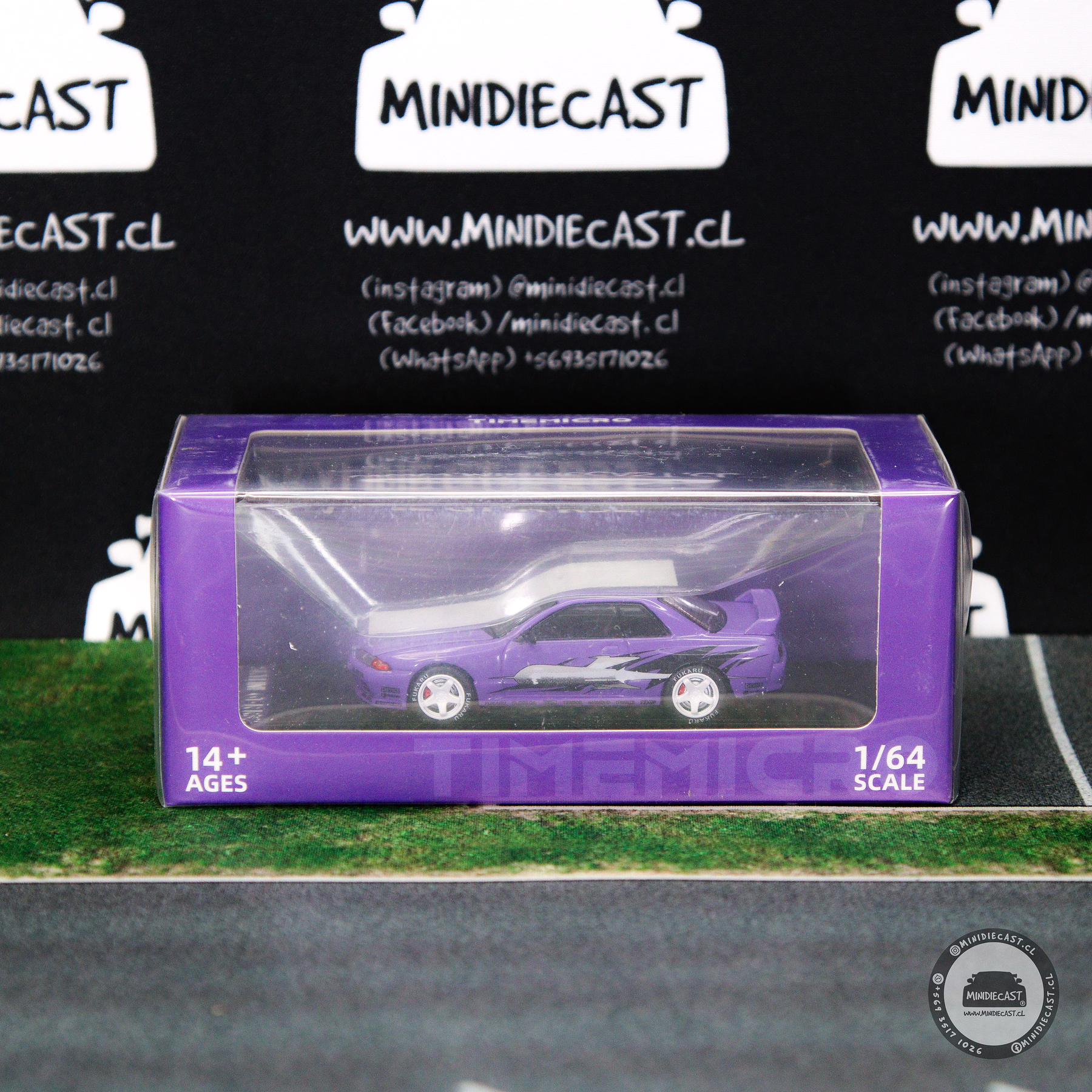 Time Micro 1:64 Nissan Skyline GT-R R32 Los Santos Drift Purple.