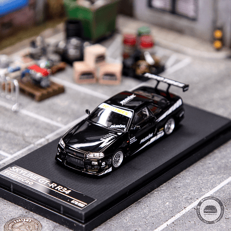 Time Micro 1:64 Skyline GTR R34 Street Black.